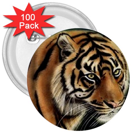 tiger 3  Button (100 pack) from UrbanLoad.com Front