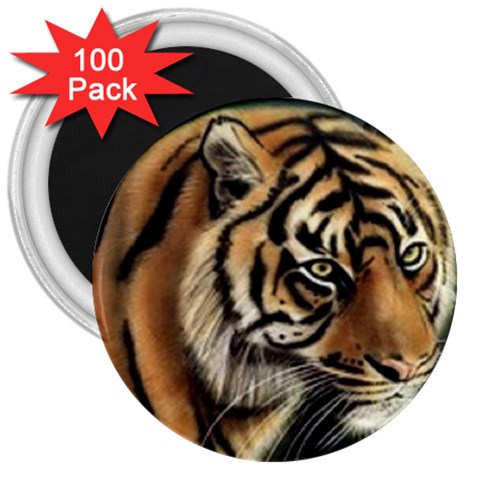 tiger 3  Magnet (100 pack) from UrbanLoad.com Front