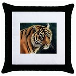 tiger Throw Pillow Case (Black)
