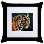 tiger Throw Pillow Case (Black)