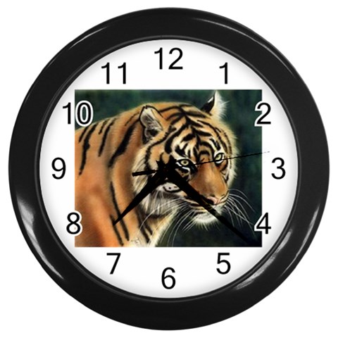 tiger Wall Clock (Black) from UrbanLoad.com Front