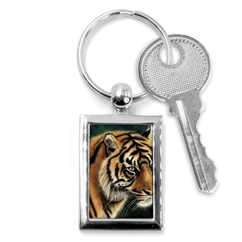 tiger Key Chain (Rectangle) from UrbanLoad.com Front