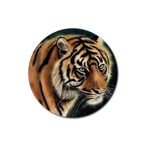 tiger Rubber Round Coaster (4 pack) from UrbanLoad.com Front