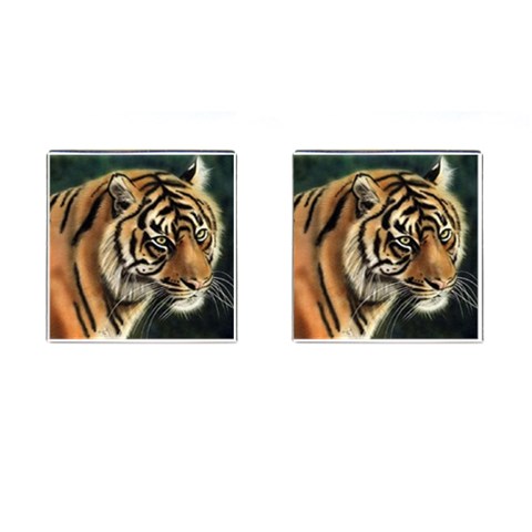 tiger Cufflinks (Square) from UrbanLoad.com Front(Pair)