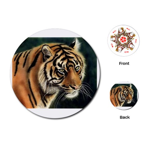 tiger Playing Cards (Round) from UrbanLoad.com Front