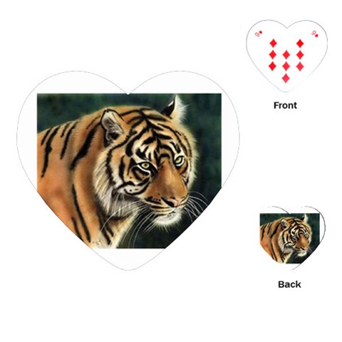 tiger Playing Cards (Heart) from UrbanLoad.com Front