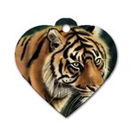 tiger Dog Tag Heart (One Side)