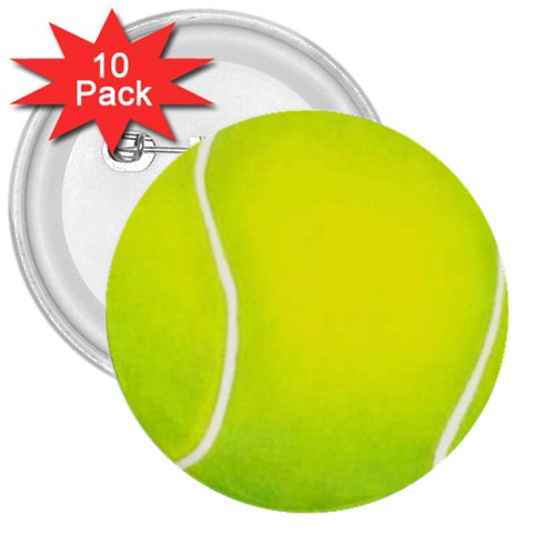 tennis 3  Button (10 pack) from UrbanLoad.com Front
