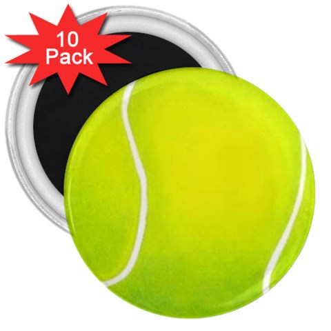 tennis 3  Magnet (10 pack) from UrbanLoad.com Front