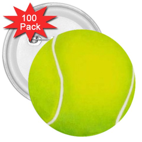 tennis 3  Button (100 pack) from UrbanLoad.com Front