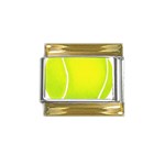 tennis Gold Trim Italian Charm (9mm)