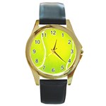 tennis Round Gold Metal Watch