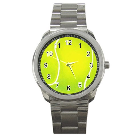 tennis Sport Metal Watch from UrbanLoad.com Front