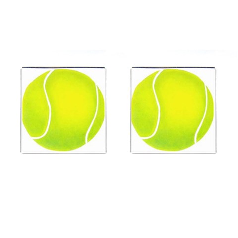 tennis Cufflinks (Square) from UrbanLoad.com Front(Pair)