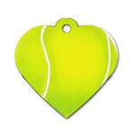 tennis Dog Tag Heart (One Side)