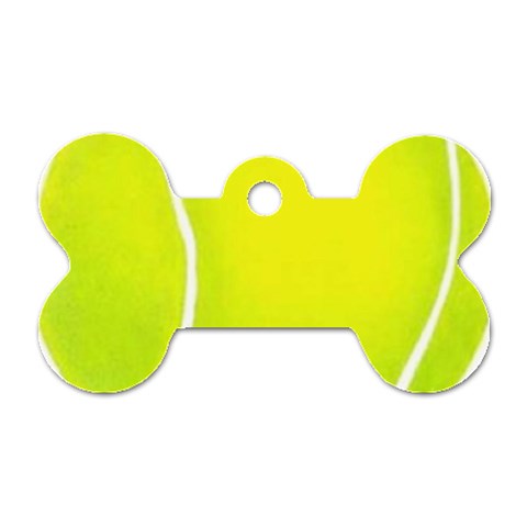 tennis Dog Tag Bone (One Side) from UrbanLoad.com Front