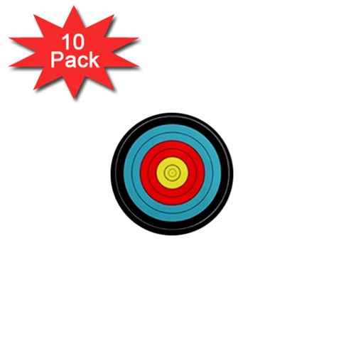 target 1  Mini Magnet (10 pack)  from UrbanLoad.com Front