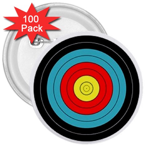 target 3  Button (100 pack) from UrbanLoad.com Front