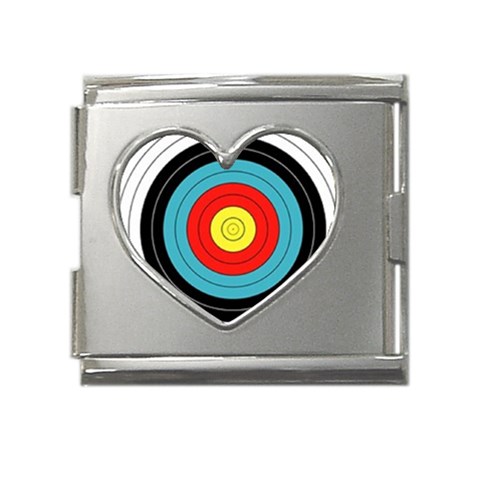 target Mega Link Heart Italian Charm (18mm) from UrbanLoad.com Front