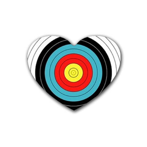 target Heart Coaster (4 pack) from UrbanLoad.com Front