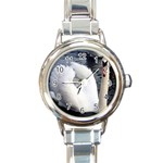 swan Round Italian Charm Watch