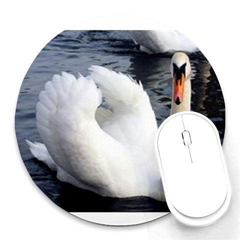 swan Round Mousepad from UrbanLoad.com Front
