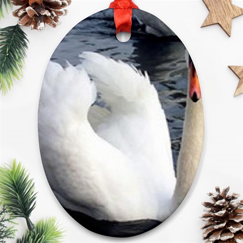 swan Ornament (Oval) from UrbanLoad.com Front