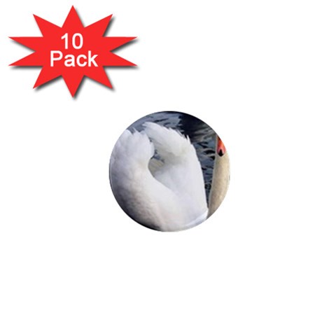 swan 1  Mini Magnet (10 pack)  from UrbanLoad.com Front