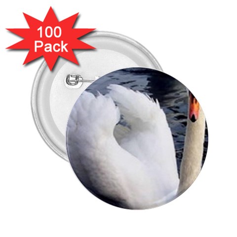 swan 2.25  Button (100 pack) from UrbanLoad.com Front