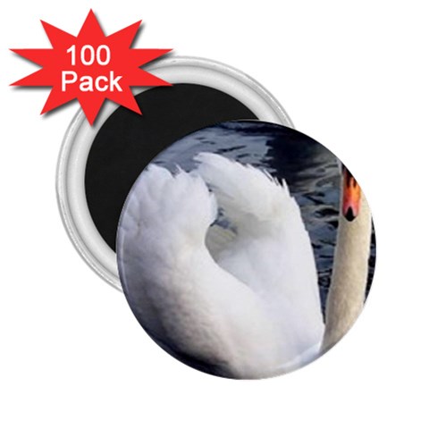 swan 2.25  Magnet (100 pack)  from UrbanLoad.com Front