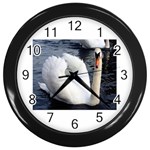 swan Wall Clock (Black)