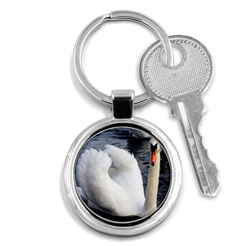 swan Key Chain (Round) from UrbanLoad.com Front