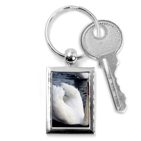swan Key Chain (Rectangle) from UrbanLoad.com Front