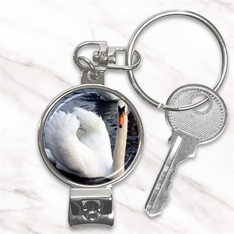 swan Nail Clippers Key Chain from UrbanLoad.com Front
