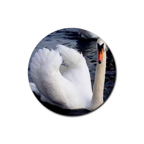 swan Rubber Round Coaster (4 pack) from UrbanLoad.com Front