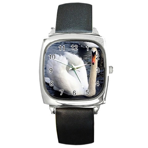 swan Square Metal Watch from UrbanLoad.com Front