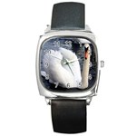 swan Square Metal Watch