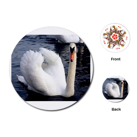 swan Playing Cards (Round) from UrbanLoad.com Front