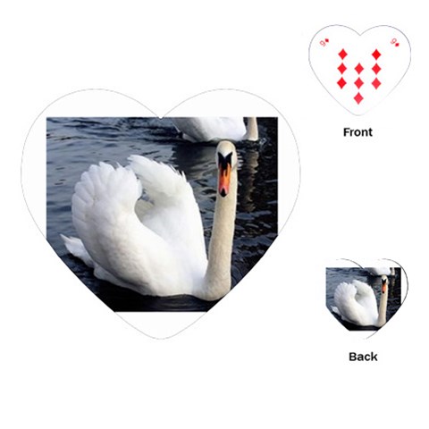 swan Playing Cards (Heart) from UrbanLoad.com Front