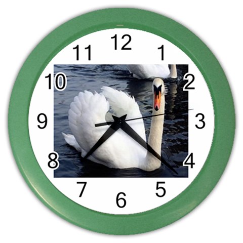 swan Color Wall Clock from UrbanLoad.com Front