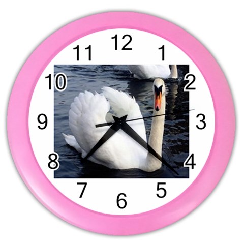 swan Color Wall Clock from UrbanLoad.com Front