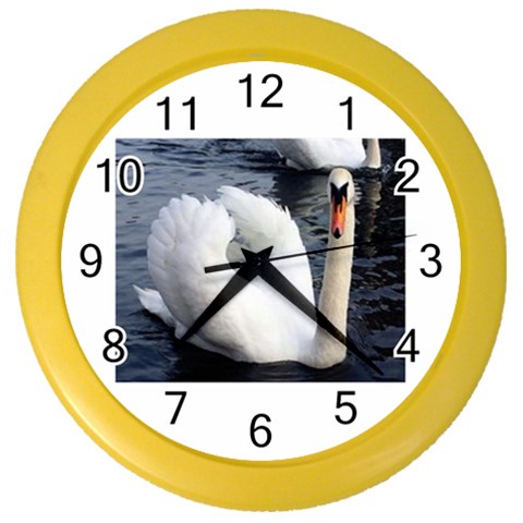 swan Color Wall Clock from UrbanLoad.com Front