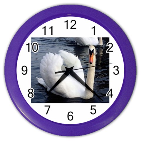 swan Color Wall Clock from UrbanLoad.com Front