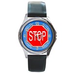 stopsign Round Metal Watch