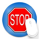 stopsign Round Mousepad