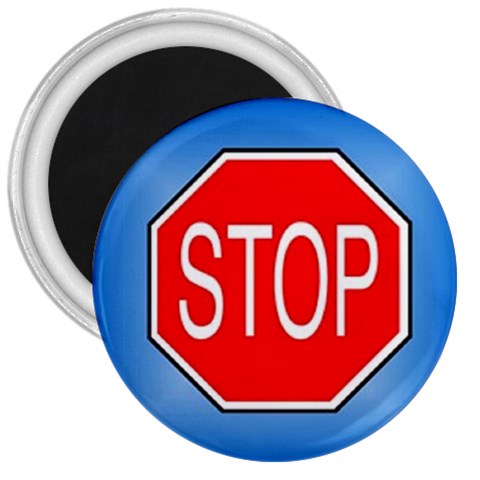 stopsign 3  Magnet from UrbanLoad.com Front