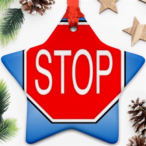 stopsign Ornament (Star) from UrbanLoad.com Front