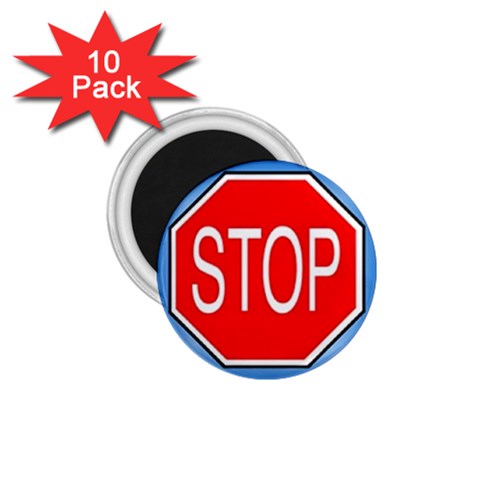 stopsign 1.75  Magnet (10 pack)  from UrbanLoad.com Front