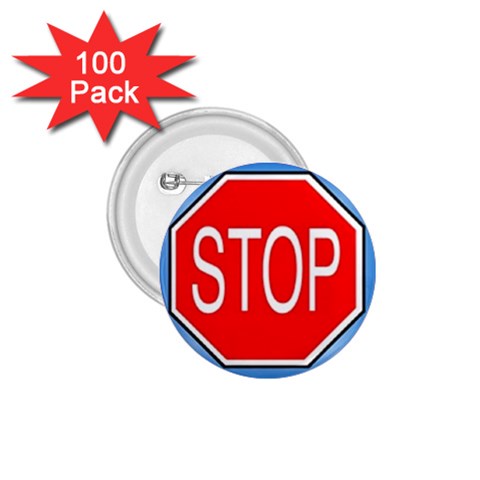 stopsign 1.75  Button (100 pack)  from UrbanLoad.com Front