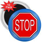 stopsign 3  Magnet (10 pack)